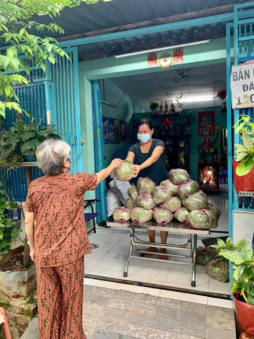 Cô giáo Sài Gòn xin hàng tạ rau củ cho người nghèo