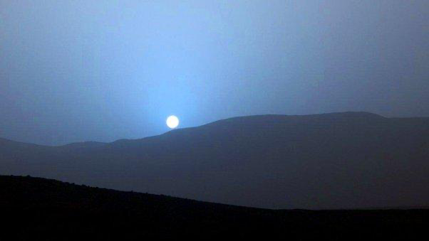 What color is the sunset in Mars? Are there any pictures of it? - Quora