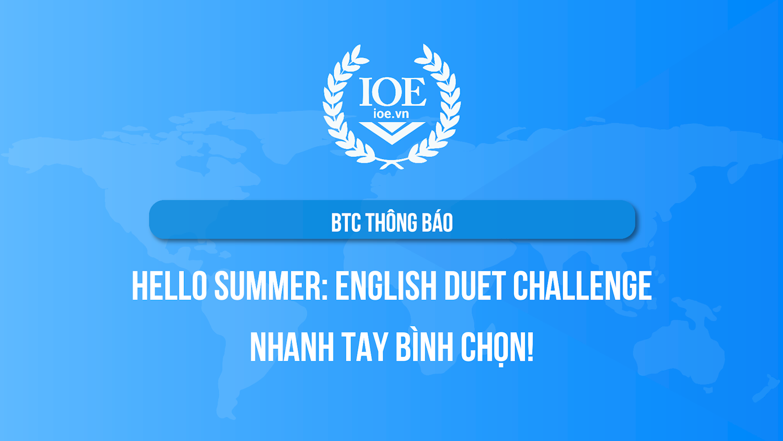 Hello Summer: English Duet Challenge - Nhanh tay bình chọn!