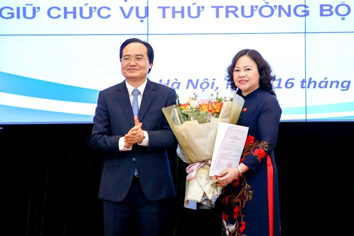 Bà Ngô Thị Minh được Thủ tướng điều động và bổ nhiệm giữ chức Thứ trưởng Bộ Giáo dục và Đào tạo